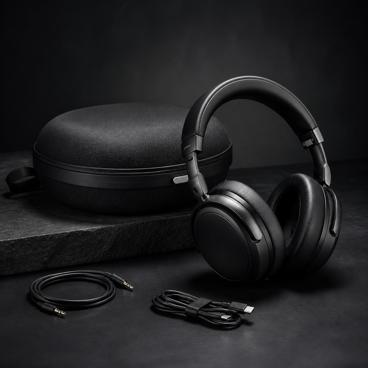 NEXUS N01 with a USB-C cable and an audio cable